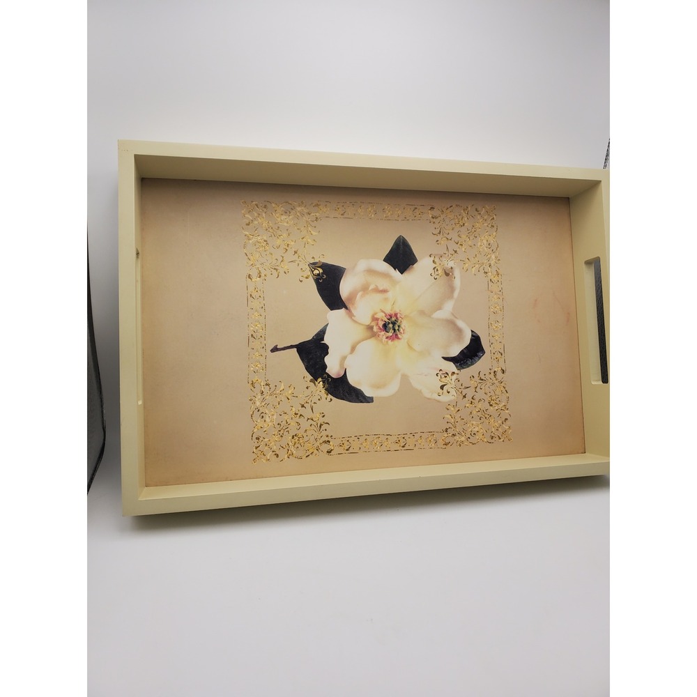 Tina Higgins 2001 Tri-Coastal Design Magnolia Serving Tray